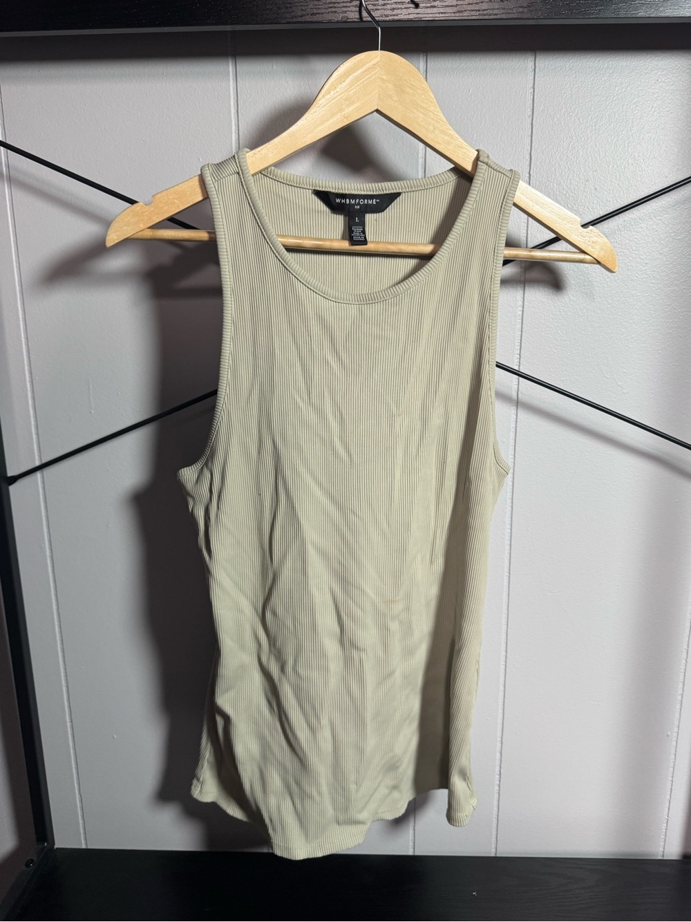 White House Black Market Ribbed Tank - Light Sage
